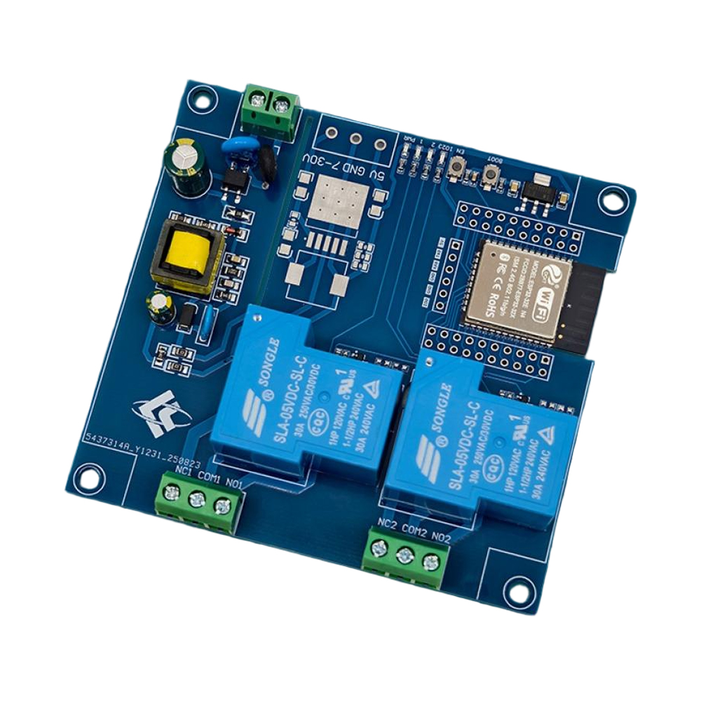 Esp32 Uart Module - Moduł przekaźnikowy ESP32 dwukanałowy 30A z