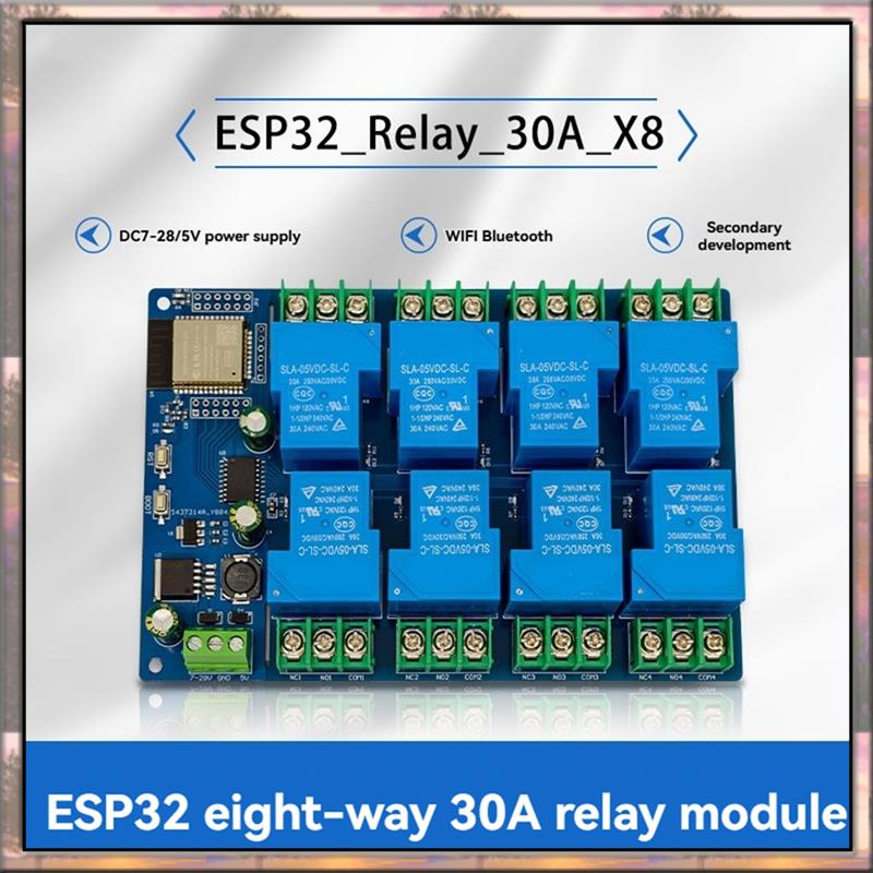 Esp32 Wifi Bluetooth Module - BAAZ HOT 8-kanałowy moduł przekaźnika 30A
