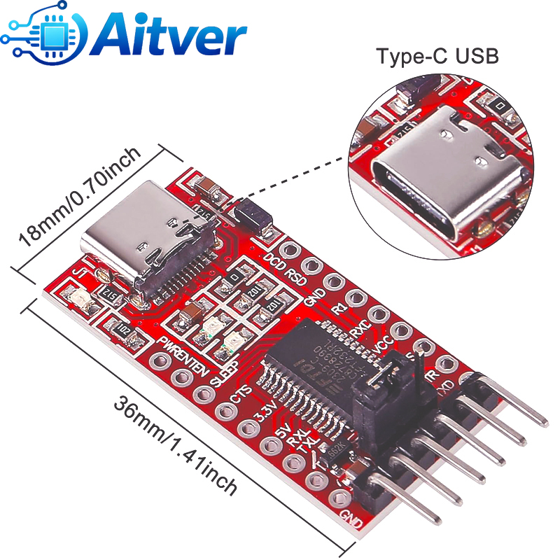 Moduł FT232RL CH340N USB-C do  – Esp8266 recenzja i cena
