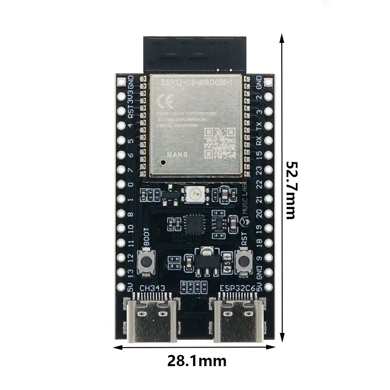 Płytka rozwojowa ESP32-C6, Min – Esp32 Development Board recenzja i cena